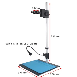 Aluminum Alloy Adjustable Focusing Microscope Stand Focusing Holder Table Bracke - Picture 1 of 12