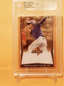 2018 Leaf Flash Pre-Production Proof Clear Orange Fernando Tatis Jr. 1/1 - Picture 1 of 3