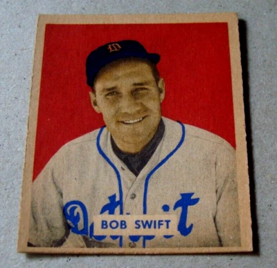 1949 Bowman #148 BOB SWIFT Detroit  TIGERS no creases VG-EX or better - Image 1 of 3