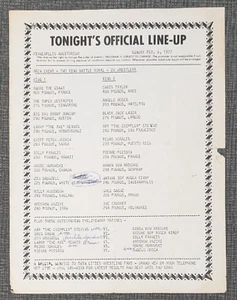 AWA Wrestling Lineup Sheet 2/6/1977 Andre the Giant Battle Royal - Picture 1 of 2