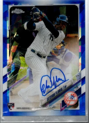 B3530- 2021 Topps Chrome Sapphire Rookie Autographs #RAEF Estevan Florial Auto - Image 1 of 2