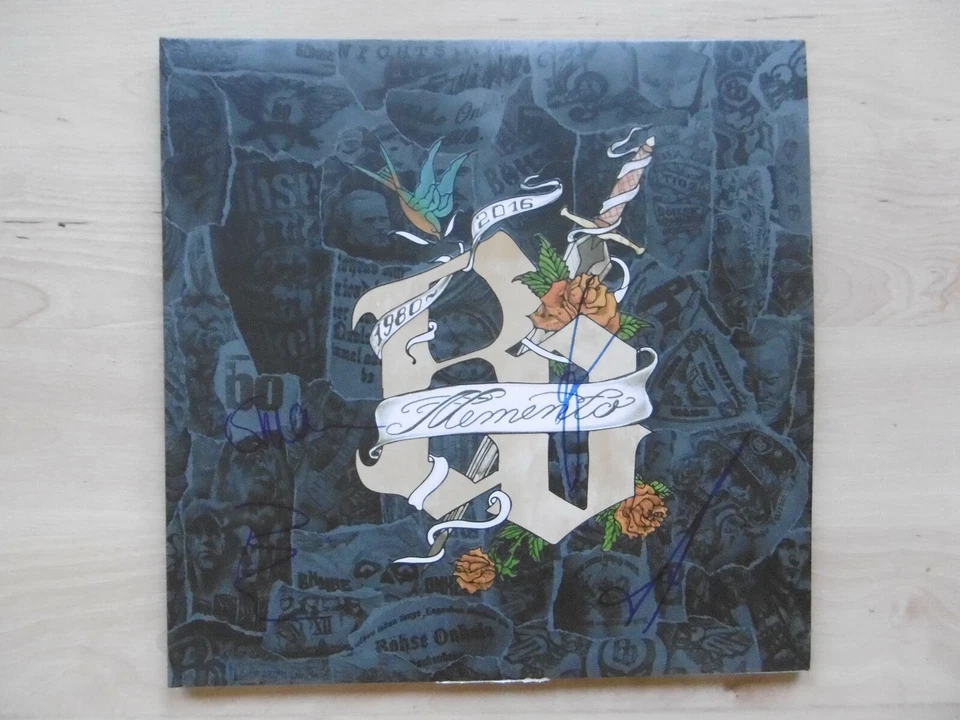 Böhse Onkelz Autogramme signed LP-Cover "Memento" Vinyl - Bild 1 von 1