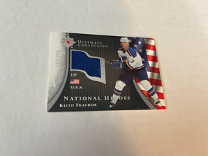2005-06 ULTIMATE COLLECTION KEITH TKACHUK NATIONAL HEROES SP JERSEY 122/225 USA