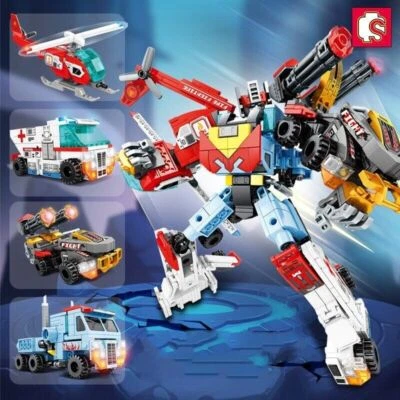 Building Blocks MOC Expert Mecha Transforming Steel Robot Bricks Model Kids Toys - Image 1 of 4