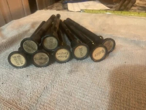 8 Antique Pump Organ Pulls Stops Organ Parts Lot D - Picture 1 of 3