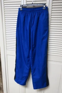 Athletic Works royal Blue White Striped Elastic Waist Track Pants Size M 28-30 - Picture 1 of 4