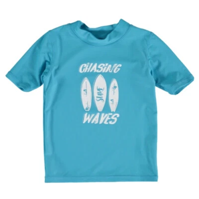 Swim Top Rash Shirt Rashie Vest Blue Sz 3 UPF 50+ - image 1 of 4