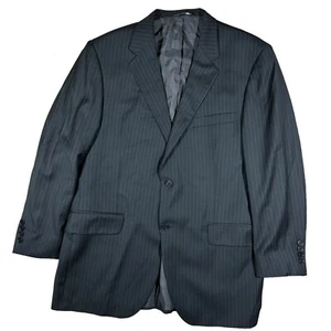 Coppley 100% Wool Blazer Black Gray Pinstripes Sport Coat 43R Canada (43W35R) - Picture 1 of 11