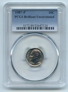 1987 10C Roosevelt Dime PCGS Brilliant Uncirculated BU - Picture 1 of 1
