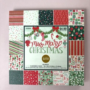 Miss Mary Weihnachten 6x6 Papierblock 48 Blatt 16 Designs (je 3) Hobby Lobby - Bild 1 von 2