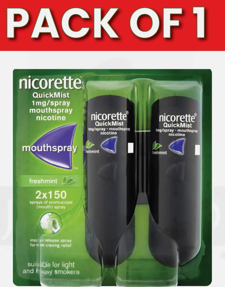 Nicorette Quickmist Duo, 2 x 150 aerosoles. O_O ¡Envío gratis EE. UU.! Foto 1 de 1
