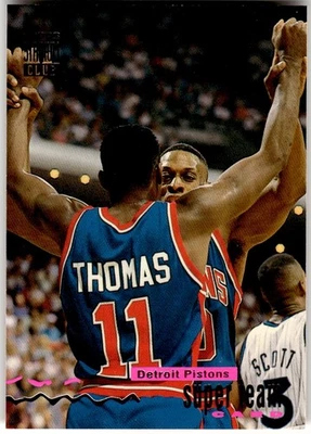 1993-94 Stadium Club #8 Detroit Pistons Super Teams - Image 1 of 2
