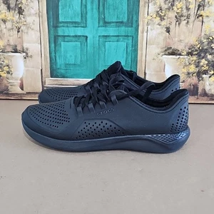 Crocs Literide Pacer Tenis Zapatos Hombre Talla 9 Negro Goma 204967 - Imagen 1 de 8