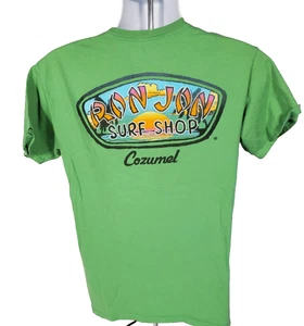 Camisa Ron Jon Surf Shop Cozumel Para Hombres Verde Mediana Mangas Cortas - Imagen 1 de 6