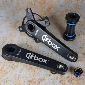 Box Four Alloy 2 Piece BMX Race Crankset with Bottom Bracket 160 165 170mm - Picture 1 of 1