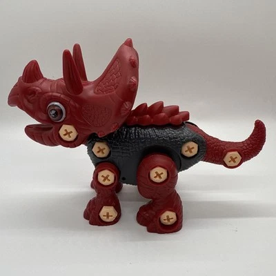 Stem Dinosaur Take Apart Dinosaur Toy Learning Educational Red Triceratops  - Image 1 of 3