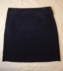 Neu mit Etikett Talbots Cordrock Damengröße 10 marineblau Taschen A-Linie Stretch - Bild 1 von 7