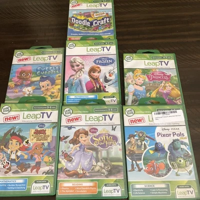 Leap TV Lot of 7 Games New Sealed Pixar Pals Frozen Disney Princess - Image 1 of 4