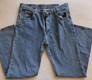 Pantalones de mezclilla Wrangler para hombre 34X32 azul cremallera botón superior 2020 - Imagen 1 de 7