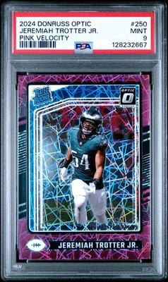 2024 Donruss Optic Rated Rookie Jeremiah Trotter Jr. Pink Velocity PSA 9 POP 1 - Image 1 of 2