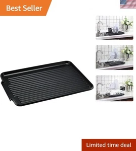 Durable Flat Dish Drain Board in Elegant Black - Perfect for Small Dish Racks - Picture 1 of 11