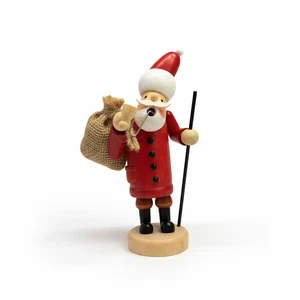 Räuchermann Weihnachtsmann – Holz Räucherfigur mit Pfeife & Sack, Deko - Bild 1 von 4