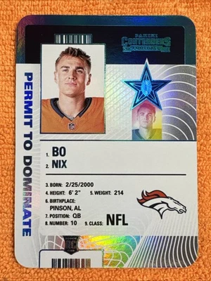2024 Panini-Contenders No.35 Bo Nix Permit To Dominate Case Hit 🔥🔥🔥 - Image 1 of 2