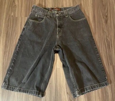 Vintage Anchor Blue Beyond Baggy Black Denim Jean Shorts Size 30 Y2K - Image 1 of 4