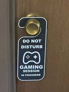 Gaming Room Door Sign - Novelty Do Not Disturb Sign - Gamer Theme Bedroom Sign - Picture 1 of 1