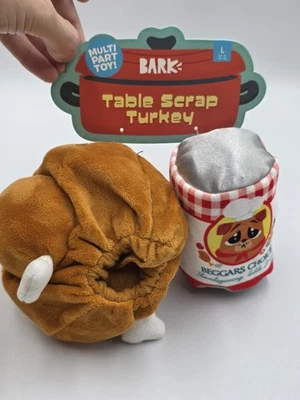 NWT Bark Box Thanksgiving Potlick "Table Scrap Turkey" Plush Dog Toy L - Image 1 of 4