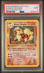 Pokemon 2000 Sfida Palestra Blaine's Arcanine #1 PSA 9 - Foto 1 di 2