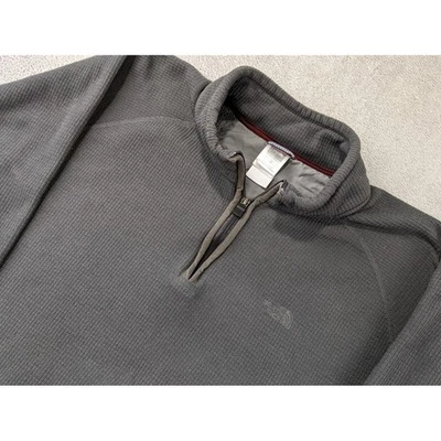 Sudadera grande de vellón gofre cremallera 1/4 suéter gris para hombre The North Face Foto 1 de 4