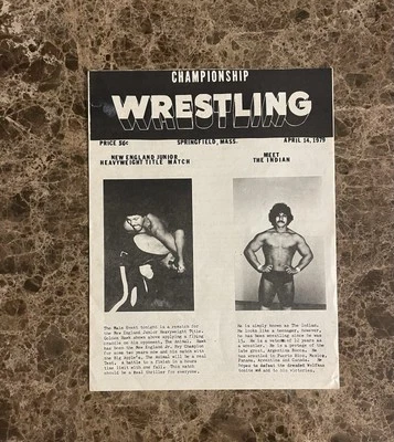 Programa Springfield Mass Wrestling 14-04-79 NWA WWF WCW WWE Flair Dusty Hogan Foto 1 de 3