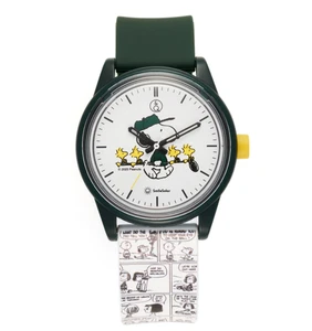 CITIZEN Q&Q Snoopy Woodstock Peanuts Golf Watch R02A-510VK Green Solar Japan - Picture 1 of 4