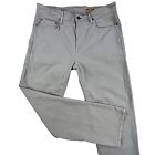Orvis Five 5 Pocket Chino Pants Gray Men's 35X32 Stretch Flat Front Straight