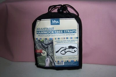 Bliss Hammocks Adjustable Hammock Tree Straps Multi-Loop Suspension System NEW - Image 1 of 2