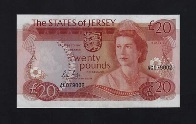 Jersey 20 Pounds 1976 1988 P-14 VF UK Great Britain ENGLAND - Image 1 of 2