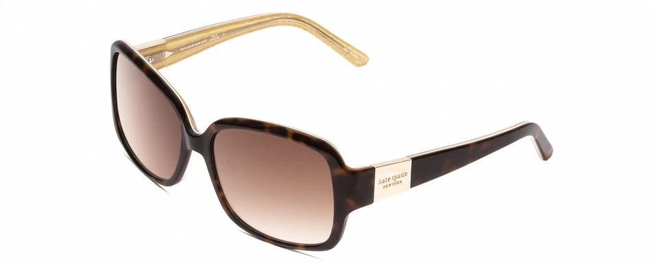 Gafas de sol para mujer KATE SPADE LULU Tortuga Habana/Blanco roto/Dorado Brilla 55 mm Foto 1 de 3