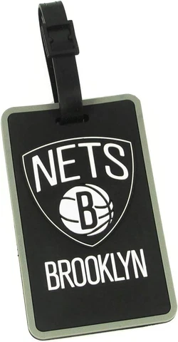 Brooklyn Nets Rubber Bag Tag, NBA Licensed Luggage Tag Cover