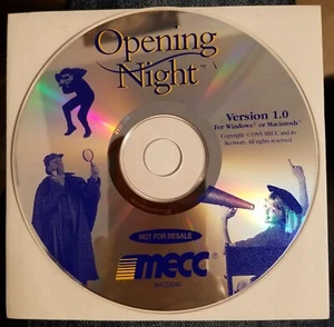 Opening Night and Mayaquest The Mystery Trail versions 1.0 MECC PC Games on CD - Afbeelding 1 van 2