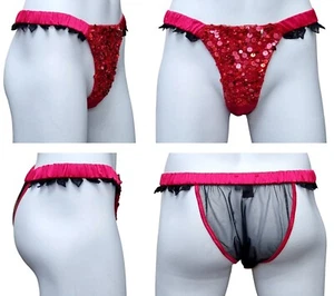 SCRUMPIES OF MAYFAIR 2 Pairs Ladies Cherry Cox Tanga Fire Knickers Red UK 10 (2) - Picture 1 of 5