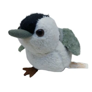 Dandee Chirping Bird Plush Toy Stuffed Animal Dan Dee White Gray Black 5" - Picture 1 of 8