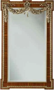 Theodore Alexander Elegant Armand Wall Mirror Brass Light Etimoe Rectangular 42" - Picture 1 of 8
