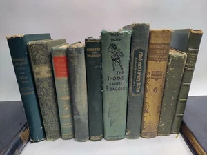 Lot of 10 GREEN/BROWN SHADES Antique Rare Vintage hardcover - Picture 1 of 3