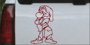 Calcomanía Grumpy Dwarf Blancanieves Coche Camión Ventana Laptop Borgoña 6X4 - Imagen 1 de 1