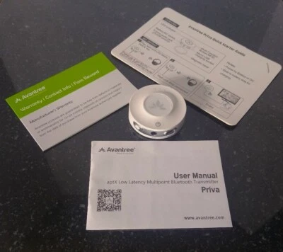 ☆LOOK☆ Avantree Priva Multipoint Bluetooth Transmitter Model BTTC-400 - Image 1 of 4