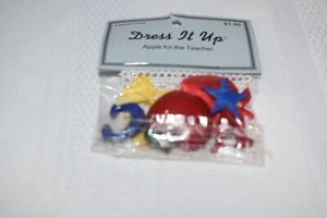 Apple for the Teacher Dress It Up Craft Embellishments School Education - Picture 1 of 4