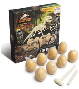 Jurassic World Camp Cretaceoaus T-Rex Dig and Build Kit Dinosaur Animal 8 Eggs