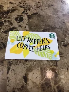 STARBUCKS GIFT CARD - 2019 - Life Happens Coffee Helps - Zero Balance - Picture 1 of 1