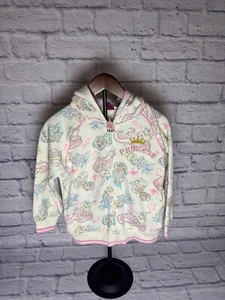 Disney Princess Zip Up Hoodie with Cinderella Castle Zipper Pull NWT Size 6 - Picture 1 of 9